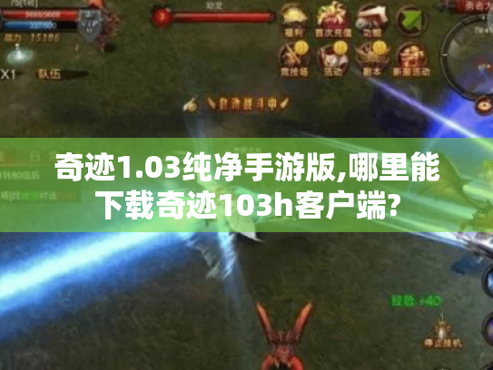 奇迹1.03纯净手游版,哪里能下载奇迹103h客户端? 奇迹1.03纯净手游版,哪里能下载奇迹103h客户端?