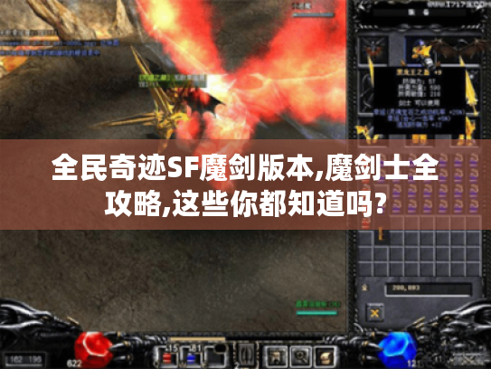 全民奇迹SF魔剑版本,魔剑士全攻略,这些你都知道吗? 全民奇迹SF魔剑版本,魔剑士全攻略,这些你都知道吗?