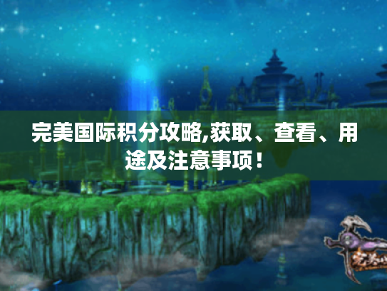 完美国际积分攻略,获取、查看、用途及注意事项! 完美国际积分攻略,获取、查看、用途及注意事项!