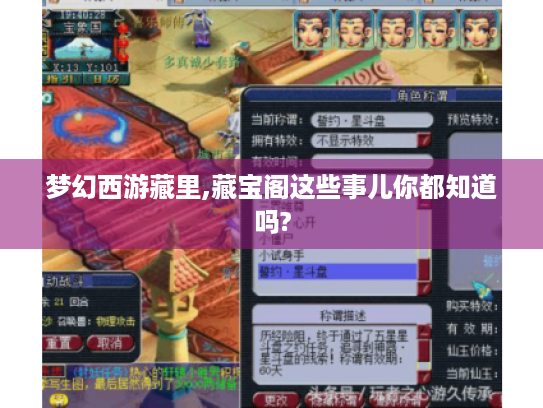 梦幻西游藏里,藏宝阁这些事儿你都知道吗?