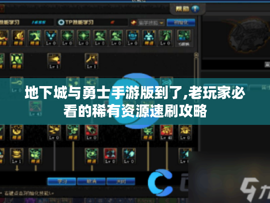 地下城与勇士手游版到了,老玩家必看的稀有资源速刷攻略 地下城与勇士手游版到了,老玩家必看的稀有资源速刷攻略
