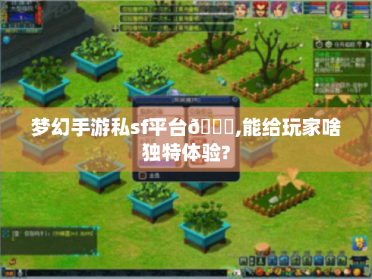 梦幻手游私sf平台😎,能给玩家啥独特体验? 梦幻手游私sf平台😎,能给玩家啥独特体验?
