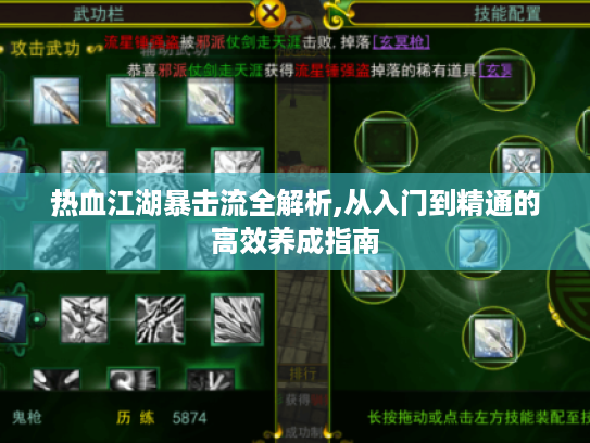 热血江湖暴击流全解析,从入门到精通的高效养成指南