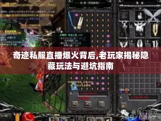 奇迹私服直播爆火背后,老玩家揭秘隐藏玩法与避坑指南 奇迹私服直播爆火背后,老玩家揭秘隐藏玩法与避坑指南
