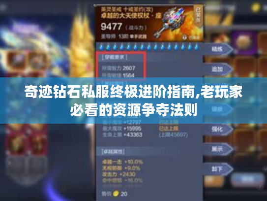 奇迹钻石私服终极进阶指南,老玩家必看的资源争夺法则 奇迹钻石私服终极进阶指南,老玩家必看的资源争夺法则