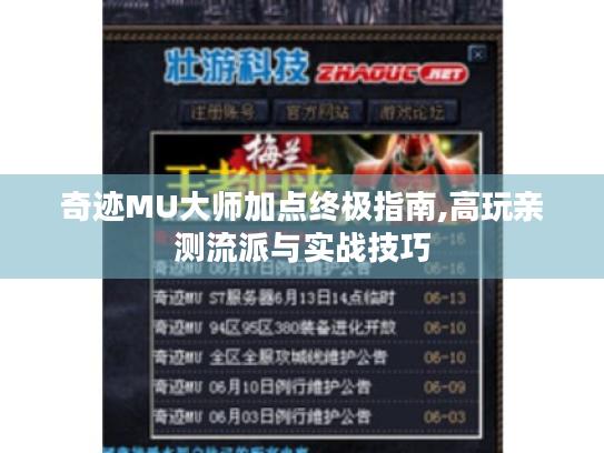 奇迹MU大师加点终极指南,高玩亲测流派与实战技巧 奇迹MU大师加点终极指南,高玩亲测流派与实战技巧