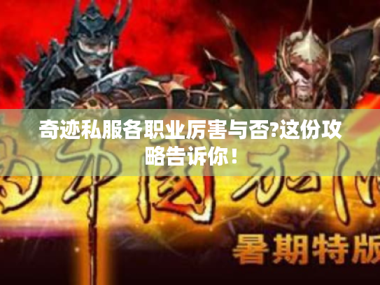 奇迹私服各职业厉害与否?这份攻略告诉你! 奇迹私服各职业厉害与否?这份攻略告诉你!