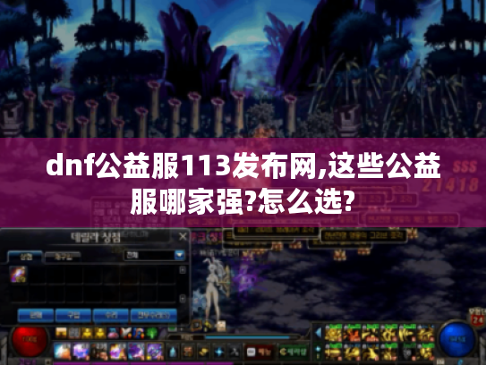 dnf公益服113发布网,这些公益服哪家强?怎么选? dnf公益服113发布网,这些公益服哪家强?怎么选?