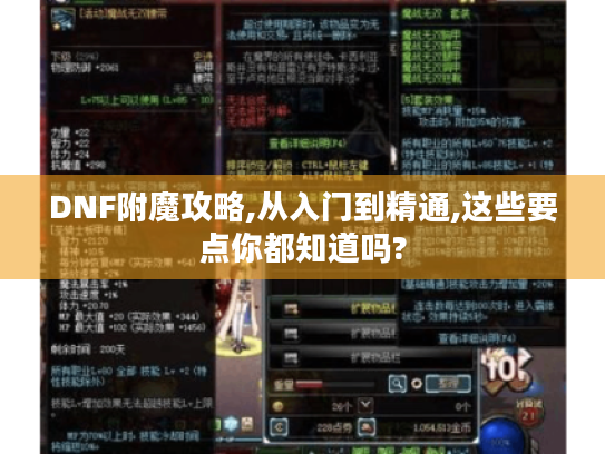 DNF附魔攻略,从入门到精通,这些要点你都知道吗? DNF附魔攻略,从入门到精通,这些要点你都知道吗?