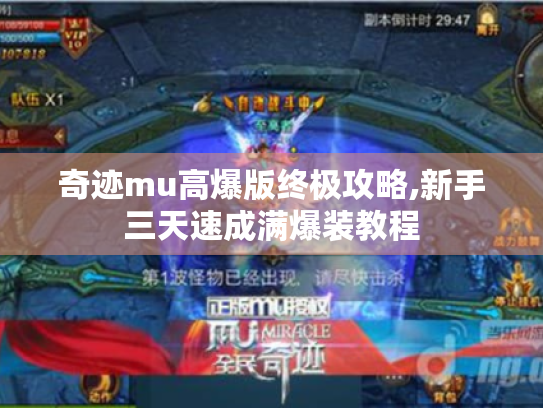 奇迹mu高爆版终极攻略,新手三天速成满爆装教程 奇迹mu高爆版终极攻略,新手三天速成满爆装教程
