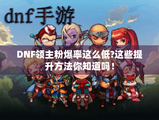 DNF领主粉爆率这么低?这些提升方法你知道吗！
