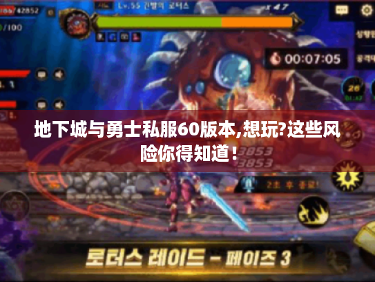 地下城与勇士私服60版本,想玩?这些风险你得知道! 地下城与勇士私服60版本,想玩?这些风险你得知道!