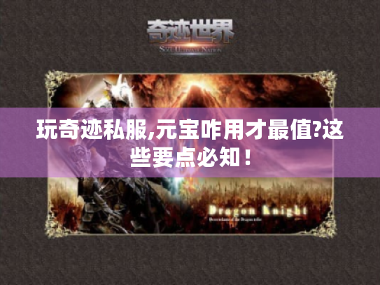 玩奇迹私服,元宝咋用才最值?这些要点必知！