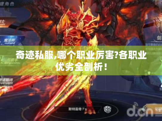 奇迹私服,哪个职业厉害?各职业优劣全剖析！