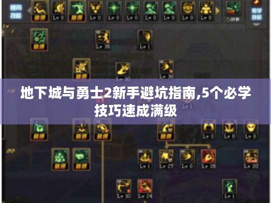 地下城与勇士2新手避坑指南,5个必学技巧速成满级 地下城与勇士2新手避坑指南,5个必学技巧速成满级