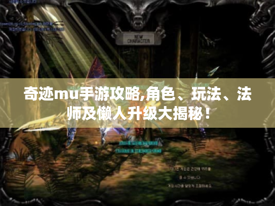 奇迹mu手游攻略,角色、玩法、法师及懒人升级大揭秘! 奇迹mu手游攻略,角色、玩法、法师及懒人升级大揭秘!