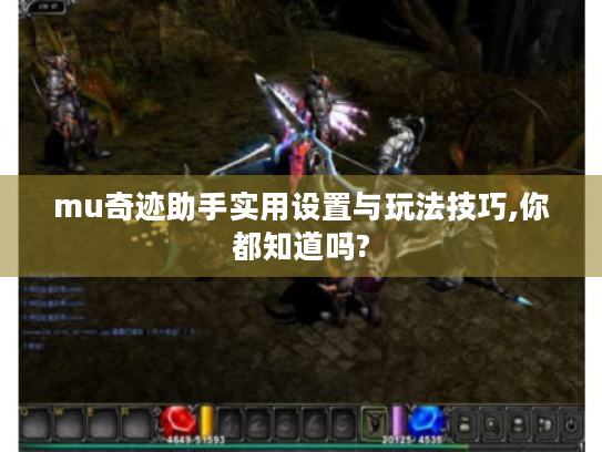 mu奇迹助手实用设置与玩法技巧,你都知道吗? mu奇迹助手实用设置与玩法技巧,你都知道吗?