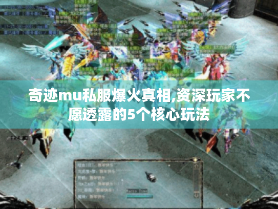 奇迹mu私服爆火真相,资深玩家不愿透露的5个核心玩法 奇迹mu私服爆火真相,资深玩家不愿透露的5个核心玩法