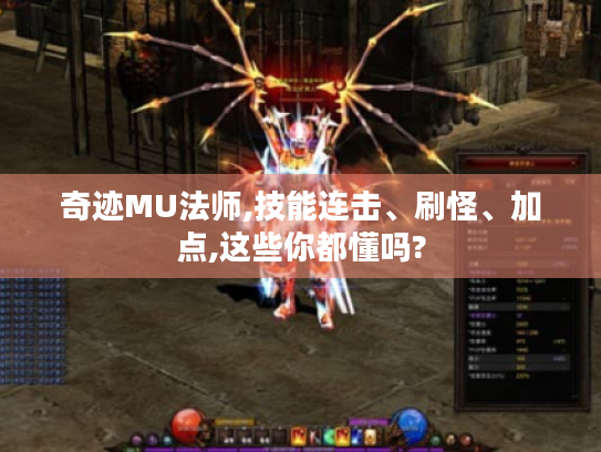 奇迹MU法师,技能连击、刷怪、加点,这些你都懂吗?