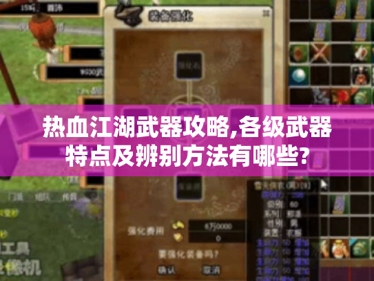 热血江湖武器攻略,各级武器特点及辨别方法有哪些?