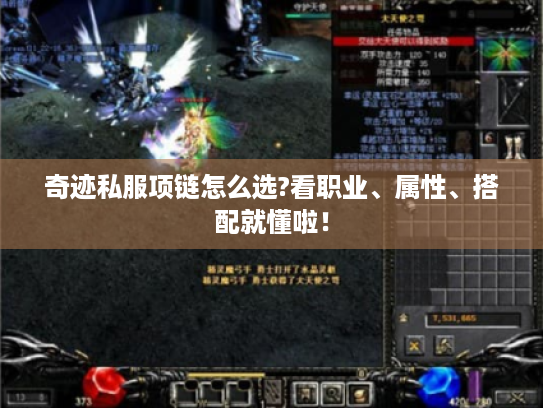 奇迹私服项链怎么选?看职业、属性、搭配就懂啦! 奇迹私服项链怎么选?看职业、属性、搭配就懂啦!