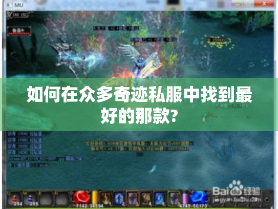 如何在众多奇迹私服中找到最好的那款? 如何在众多奇迹私服中找到最好的那款?