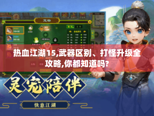 热血江湖15,武器区别、打怪升级全攻略,你都知道吗?