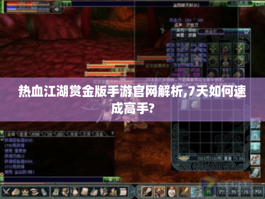热血江湖赏金版手游官网解析,7天如何速成高手? 热血江湖赏金版手游官网解析,7天如何速成高手?