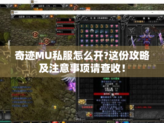 奇迹MU私服怎么开?这份攻略及注意事项请查收! 奇迹MU私服怎么开?这份攻略及注意事项请查收!