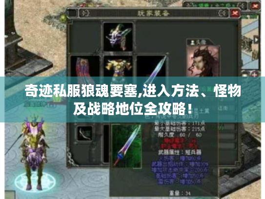 奇迹私服狼魂要塞,进入方法、怪物及战略地位全攻略! 奇迹私服狼魂要塞,进入方法、怪物及战略地位全攻略!