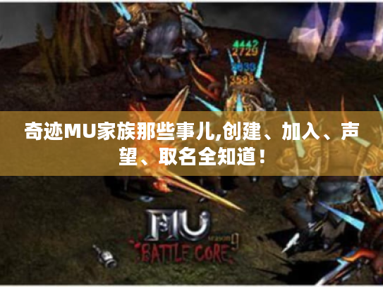 奇迹MU家族那些事儿,创建、加入、声望、取名全知道! 奇迹MU家族那些事儿,创建、加入、声望、取名全知道!