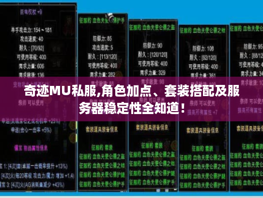 奇迹MU私服,角色加点、套装搭配及服务器稳定性全知道! 奇迹MU私服,角色加点、套装搭配及服务器稳定性全知道!