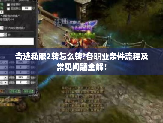 奇迹私服2转怎么转?各职业条件流程及常见问题全解! 奇迹私服2转怎么转?各职业条件流程及常见问题全解!