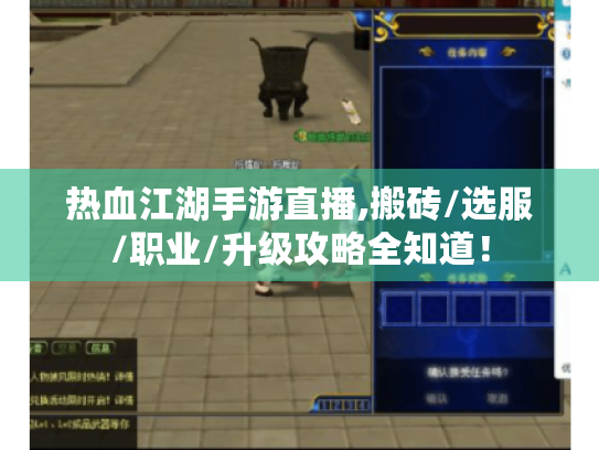 热血江湖手游直播,搬砖/选服/职业/升级攻略全知道！