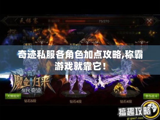 奇迹私服各角色加点攻略,称霸游戏就靠它! 奇迹私服各角色加点攻略,称霸游戏就靠它!