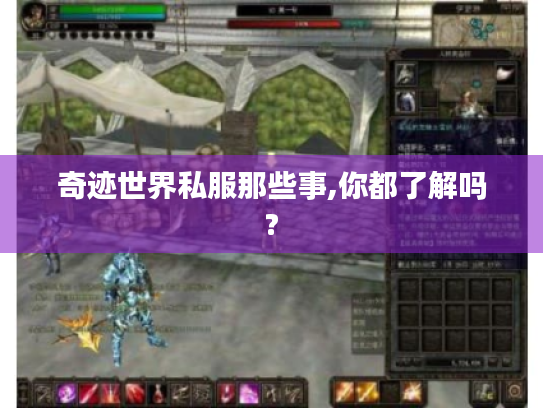 奇迹世界私服那些事,你都了解吗? 奇迹世界私服那些事,你都了解吗?