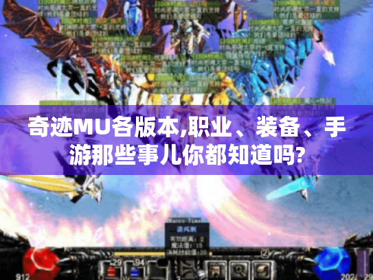 奇迹MU各版本,职业、装备、手游那些事儿你都知道吗? 奇迹MU各版本,职业、装备、手游那些事儿你都知道吗?