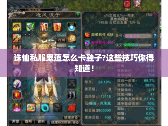 诛仙私服鬼道怎么卡鞋子?这些技巧你得知道! 诛仙私服鬼道怎么卡鞋子?这些技巧你得知道!