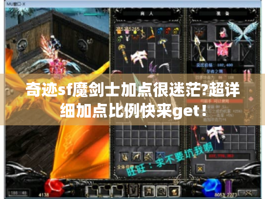 奇迹sf魔剑士加点很迷茫?超详细加点比例快来get！