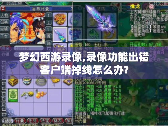 梦幻西游录像,录像功能出错客户端掉线怎么办?