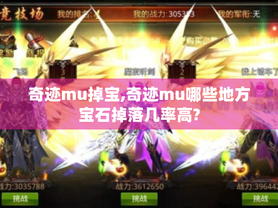 奇迹mu掉宝,奇迹mu哪些地方宝石掉落几率高? 奇迹mu掉宝,奇迹mu哪些地方宝石掉落几率高?