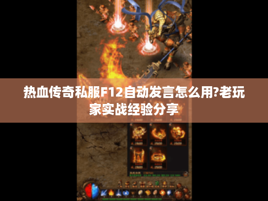 热血传奇私服F12自动发言怎么用?老玩家实战经验分享 热血传奇私服F12自动发言怎么用?老玩家实战经验分享