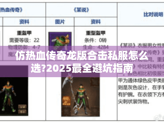 仿热血传奇龙版合击私服怎么选?2025最全避坑指南 仿热血传奇龙版合击私服怎么选?2025最全避坑指南