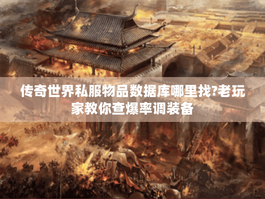 传奇世界私服物品数据库哪里找?老玩家教你查爆率调装备 传奇世界私服物品数据库哪里找?老玩家教你查爆率调装备