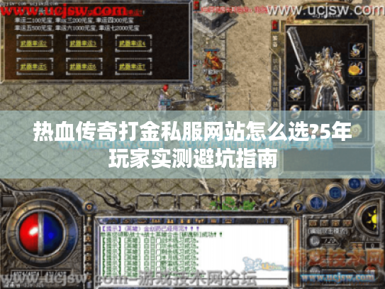 热血传奇打金私服网站怎么选?5年玩家实测避坑指南 热血传奇打金私服网站怎么选?5年玩家实测避坑指南