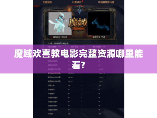 魔域欢喜教电影完整资源哪里能看? 魔域欢喜教电影完整资源哪里能看?