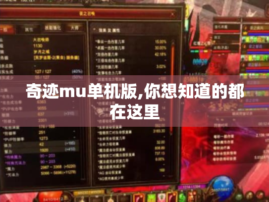 奇迹mu单机版,你想知道的都在这里 奇迹mu单机版,你想知道的都在这里