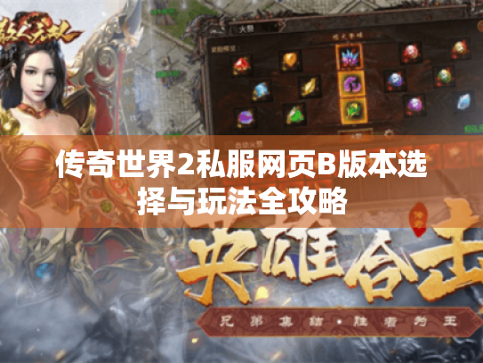 传奇世界2私服网页B版本选择与玩法全攻略 传奇世界2私服网页B版本选择与玩法全攻略