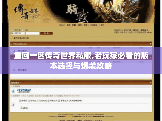 重回一区传奇世界私服,老玩家必看的版本选择与爆装攻略