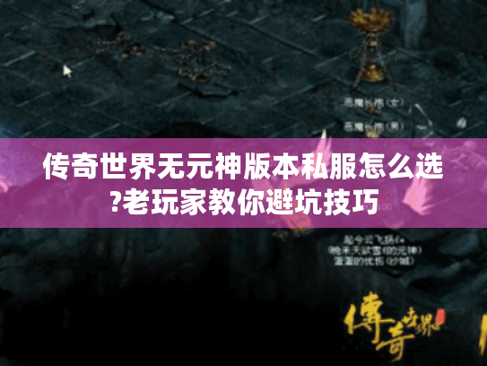 传奇世界无元神版本私服怎么选?老玩家教你避坑技巧 传奇世界无元神版本私服怎么选?老玩家教你避坑技巧